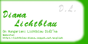 diana lichtblau business card